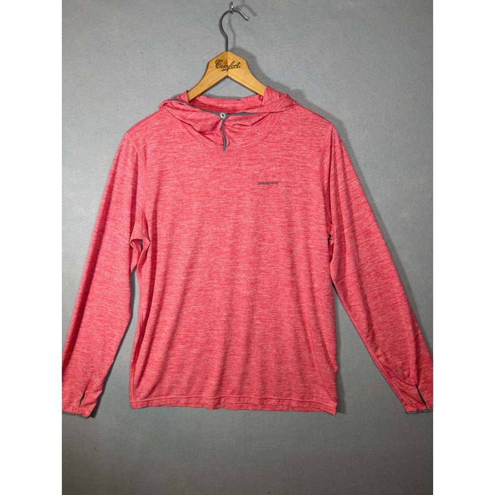 Patagonia Mens M Cool Daily Tropic Comfort Hoody Pink Heather 52124 Hiking Sun